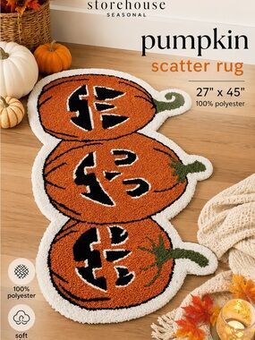 Orange Pumpkin Scatter Rug by Storehouse